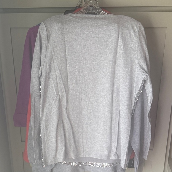 Talbots Silver Sequin Top - Picture 5 of 12